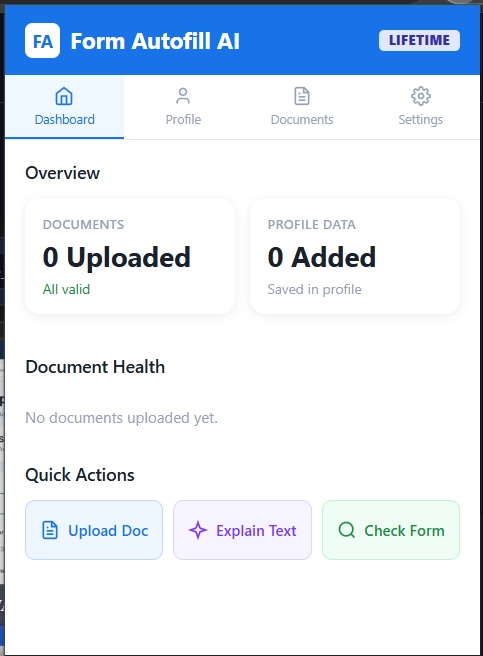 Interactive Extension Dashboard